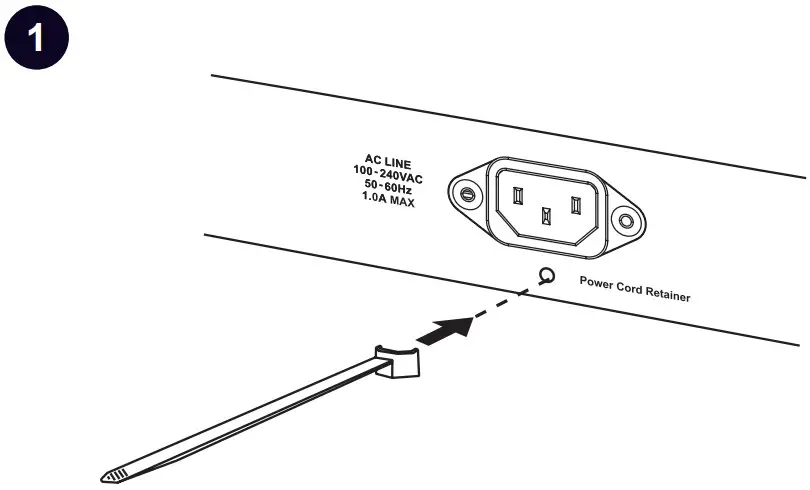 ATTACHING POWER CORD RETAINER