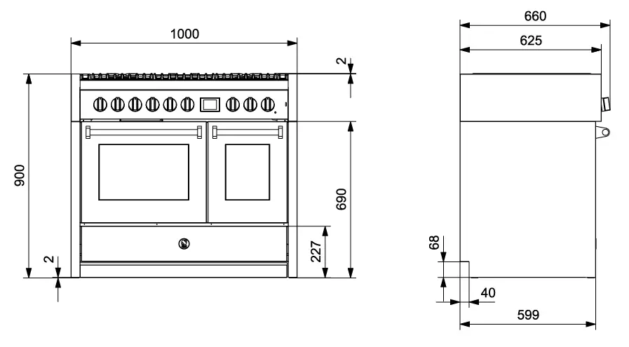 GQ10SF-6W-SS-Genesi-100cm-Stainless-Steel-with-Nickel-Trim-Dual-Fuel-Freestanding-Cooker-FIG-1
