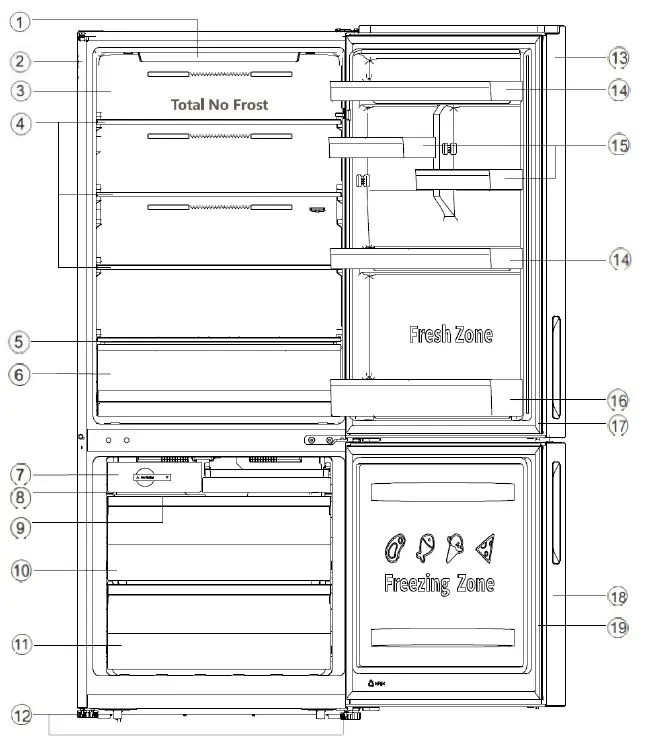 SUMMIT-FFBF279SS-XIM-Bottom-Freezer-Refrigerator-fig-1