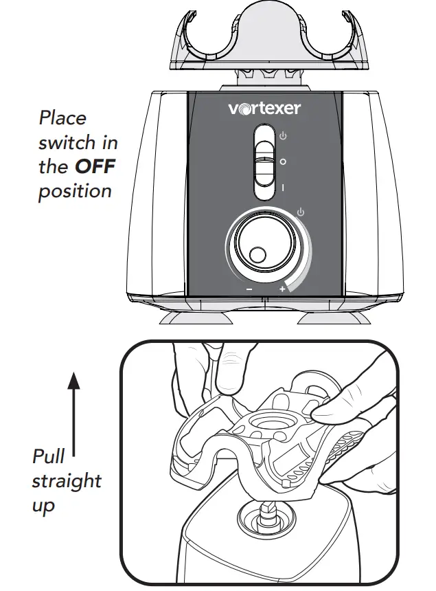 Vortexer head removal