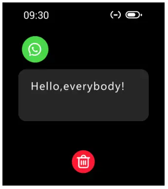 Shenzhen Xingchen Digital Technology Co Limited W11 Smart Watch - Message interface