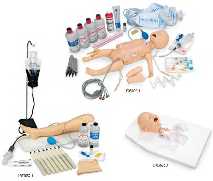 Nasco LF03622U Infant Single Intraosseous Infusion Leg - Auscultation Manikin
