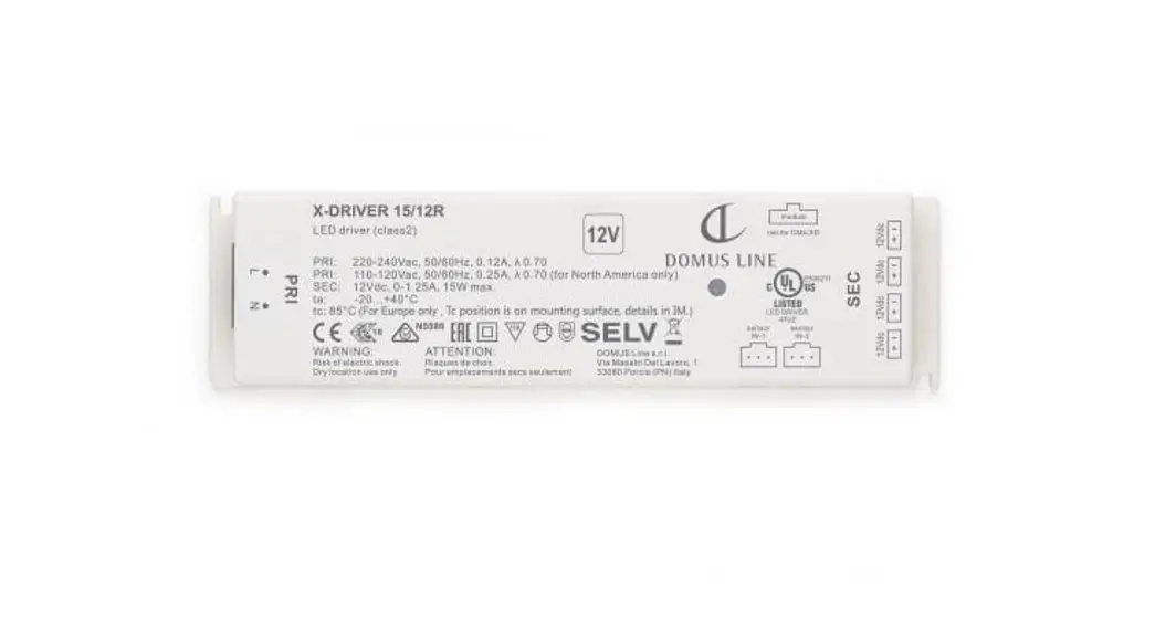 Domus Line X-driver Special Smart 110-240vac Power Supply Instruction Manual