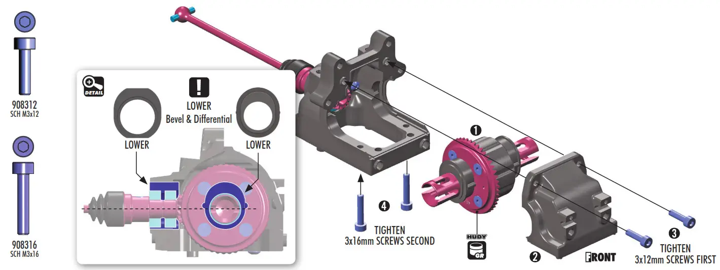 XRAY XB8 Upgrade Kit - HUB POSITIONS1