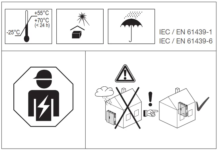 hager KEM31S26R0LMF Vertical Fastening - Safety