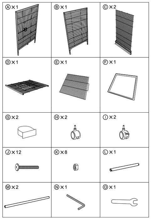 Yaheetech 592364 40 Inch Bird Cage with Wheels - Fig2