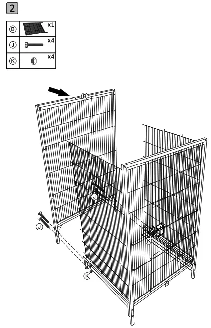 Yaheetech 592364 40 Inch Bird Cage with Wheels - Fig4