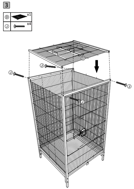 Yaheetech 592364 40 Inch Bird Cage with Wheels - Fig5