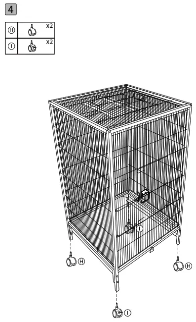 Yaheetech 592364 40 Inch Bird Cage with Wheels - Fig6