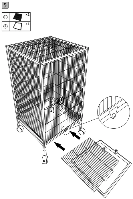 Yaheetech 592364 40 Inch Bird Cage with Wheels - Fig7