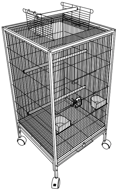 Yaheetech 592364 40 Inch Bird Cage with Wheels