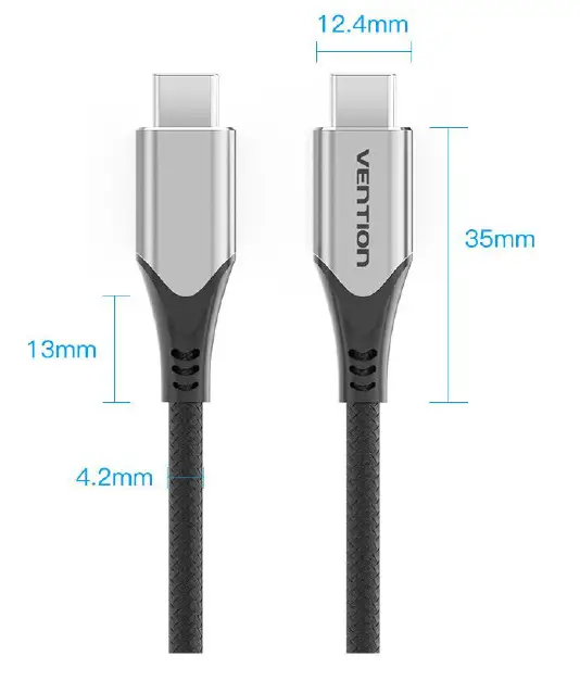 VENTION-TAAHD-Cotton-Braided-USB-C to-USB-C 3.1-Cable-11