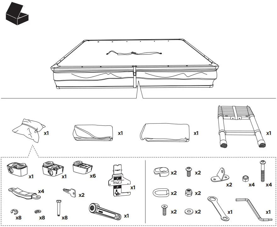 THULE 901010 Roof Mounted Tent for Car - FIGURE 1