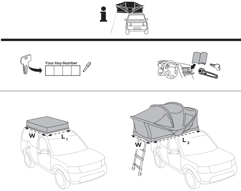 THULE 901010 Roof Mounted Tent for Car - FIGURE 2