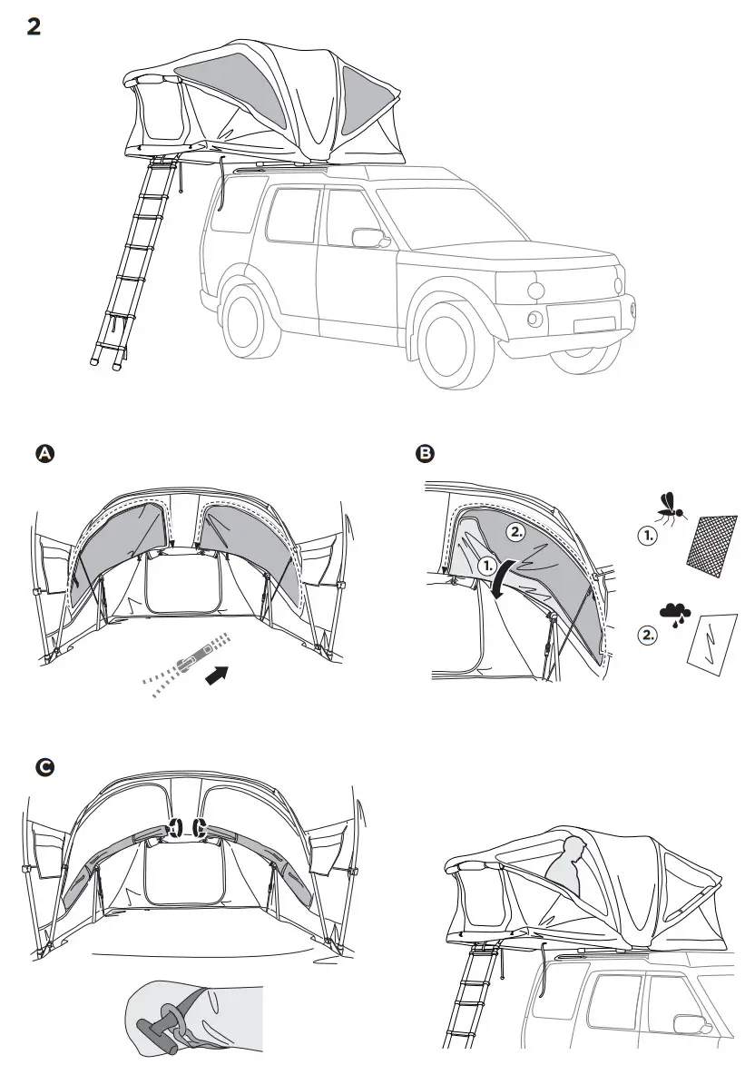 THULE 901010 Roof Mounted Tent for Car - FIGURE 25