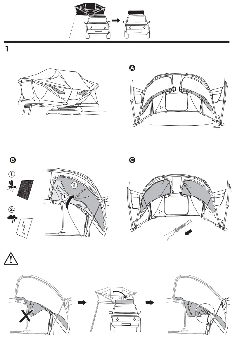 THULE 901010 Roof Mounted Tent for Car - FIGURE 32