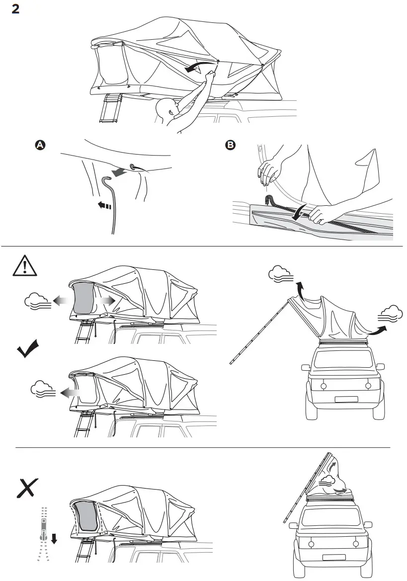 THULE 901010 Roof Mounted Tent for Car - FIGURE 33