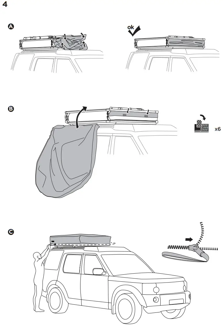 THULE 901010 Roof Mounted Tent for Car - FIGURE 36