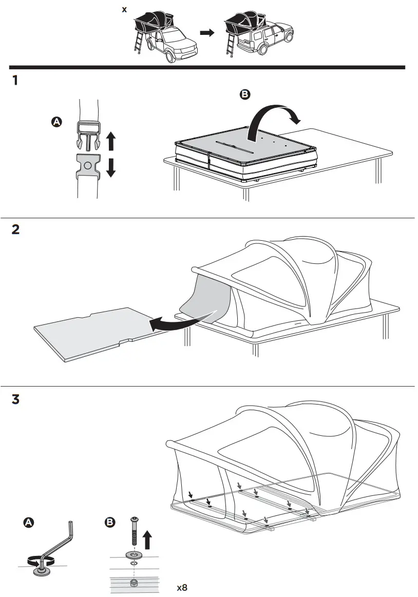 THULE 901010 Roof Mounted Tent for Car - FIGURE 37