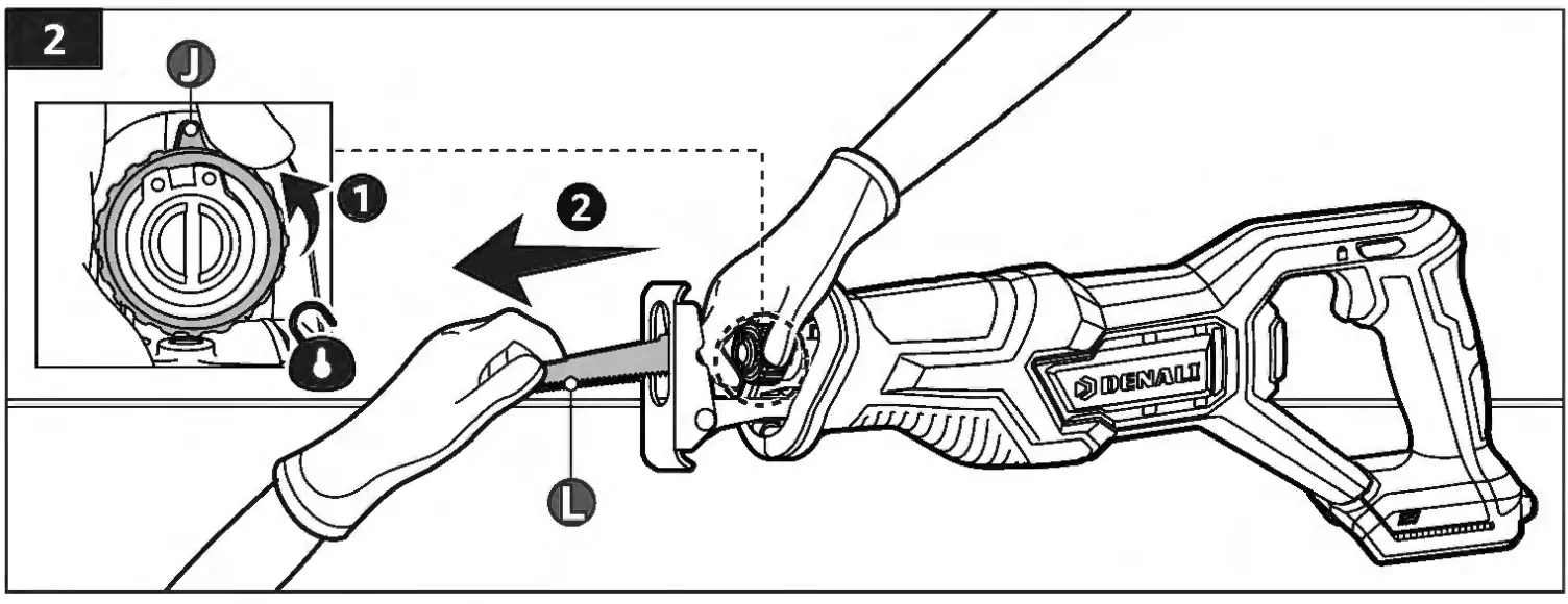 Detaching the cutting blade