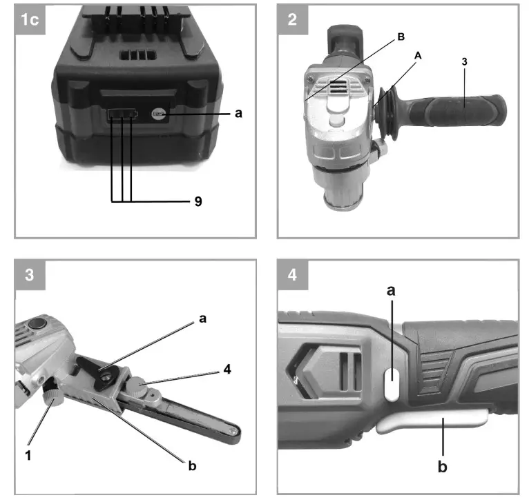 NORDIC 18V Cordless Belt Sander - Parts 3