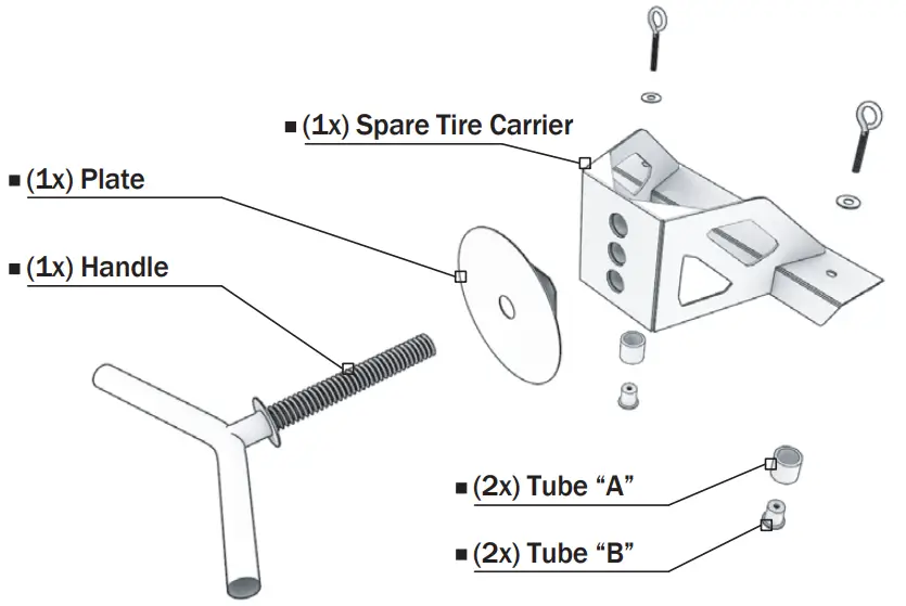 AFX MOTORSPORTS POR038 Spare Tire Carrier - parts