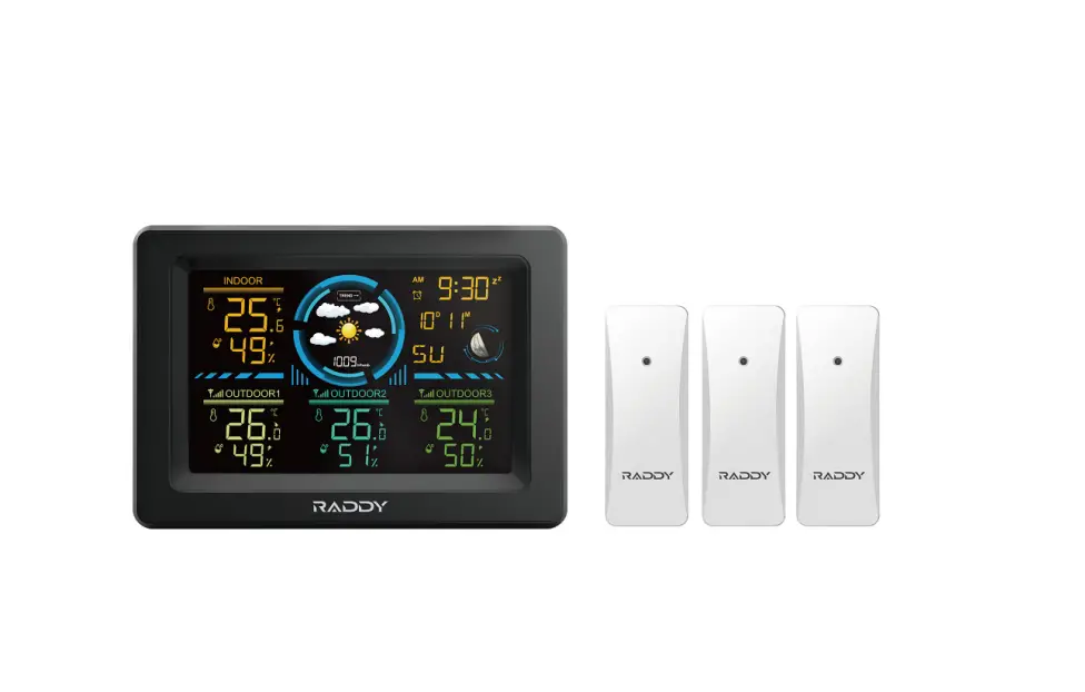 Raddy Wf-60c Weather Station With 3 Remote Sensors User Manual