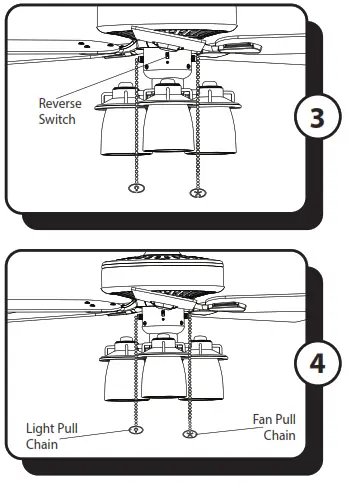 PROMINENCE HOME Briarcrest 50749 52 Inch Indoor Ceiling Fan - DIMENSION Mocunting
