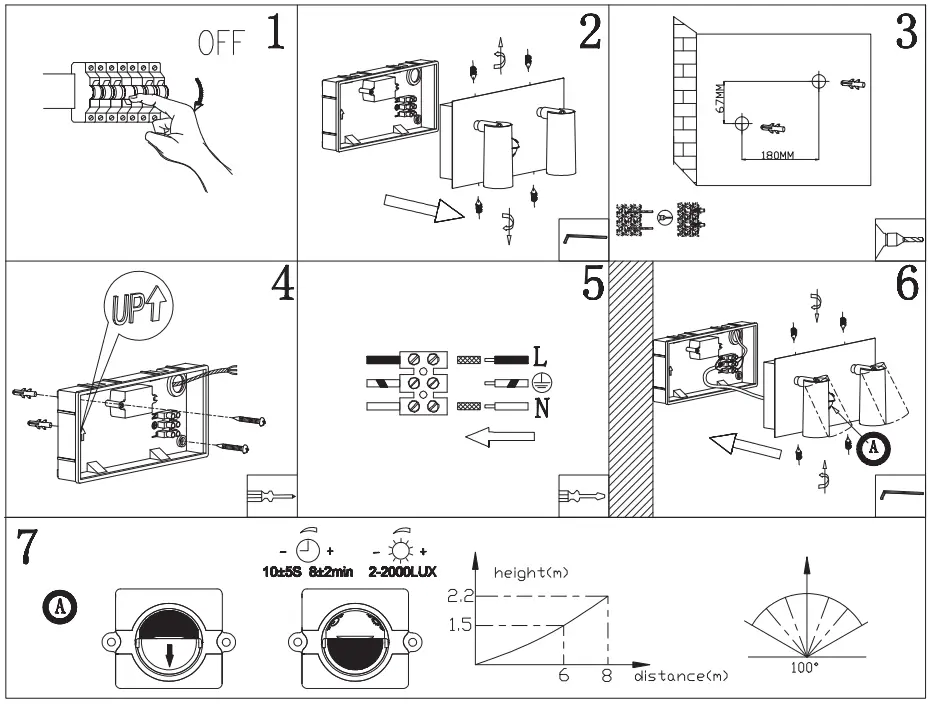 TRIO 222969242 Wall Lamp - Assemble