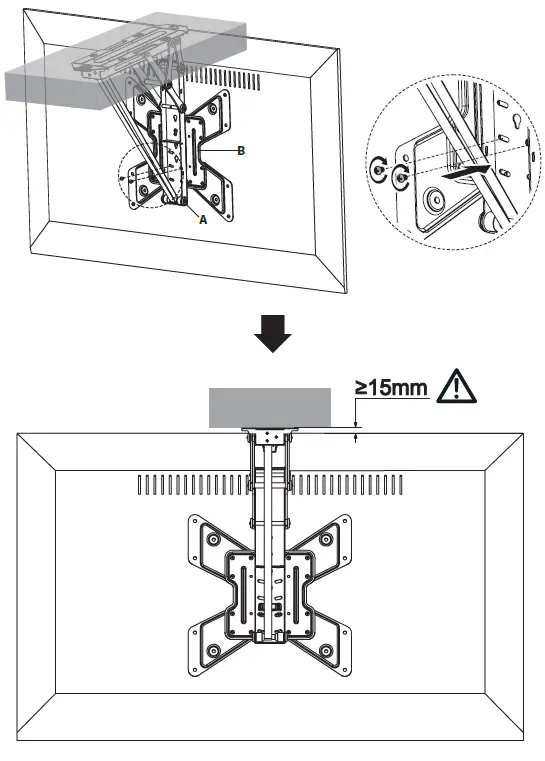 V I V O-MOUNT-E-FD55-W-Electric-Flip-Down-Ceiling-TV-Mount-fig-10
