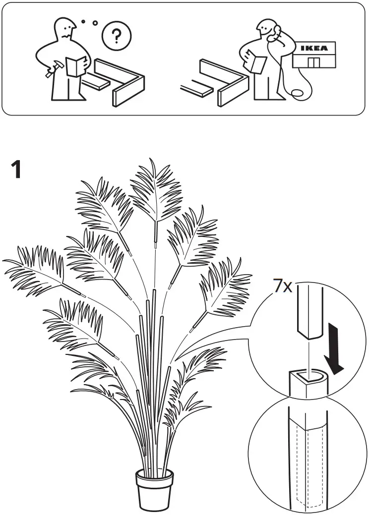 IKEA AA 2351208 1 2 FEJKA Potted Artificial Indoor Outdoor Palm - Figure 1