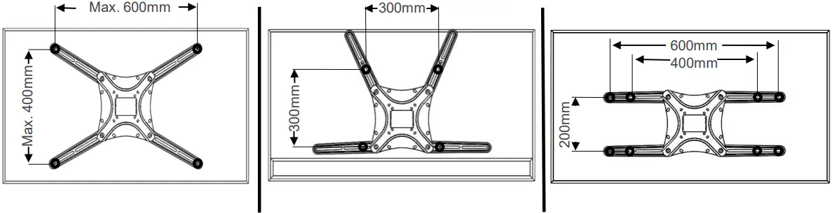 Connect the TV plate to the back of the TV