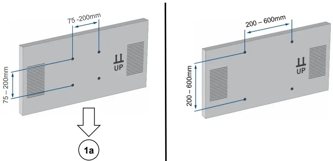 Connect the TV plate to the back of the TV