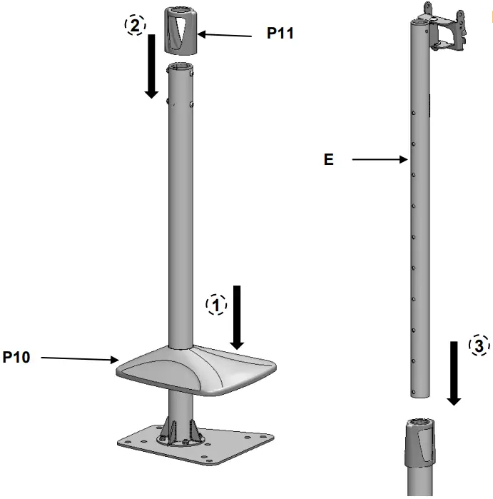 Connect the TV plate to the back of the TV