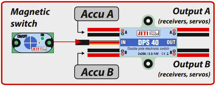 Wiring of the electronic switch