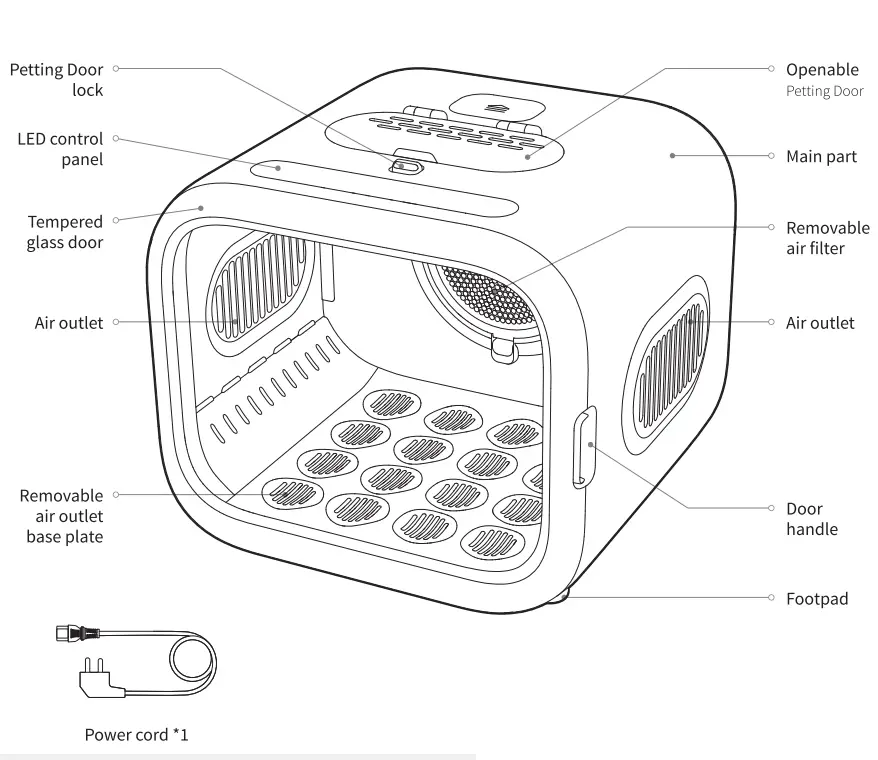 PETKIT AIRSALON MAX Smart Pet Dryer Box - Front View