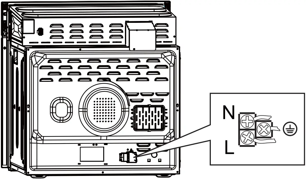 CONNECTION OF THE OVEN