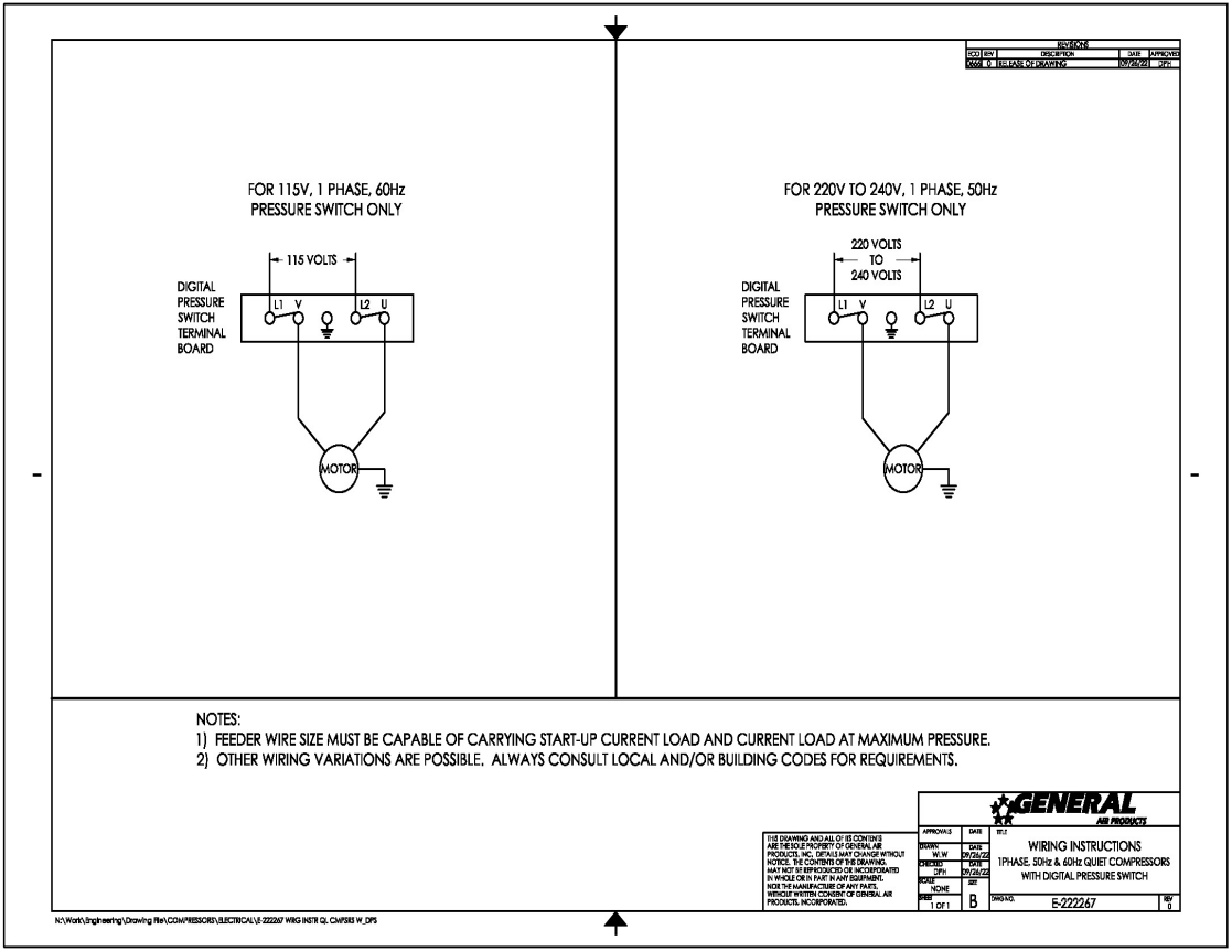GENERAL AIR PRODUCT Q Advance Series Riser and Tank Mounted Quiet Oilless Air Compressors - fig 9