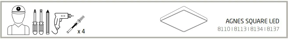 Nowodvorski 8110 Agnes Square LED - overview 1