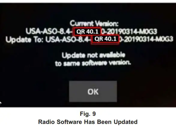 STELLANTIS UAQ Radio Software Level Screen User Manual - Fig. 9