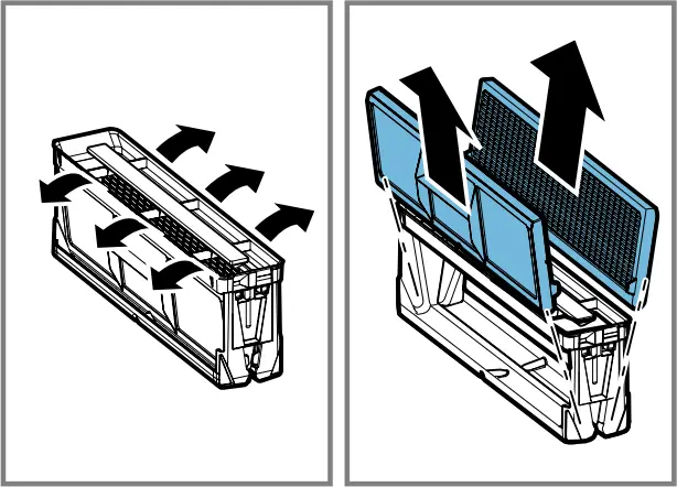 BOSCH PIE8..B15 - Cleaning the grease filters manually