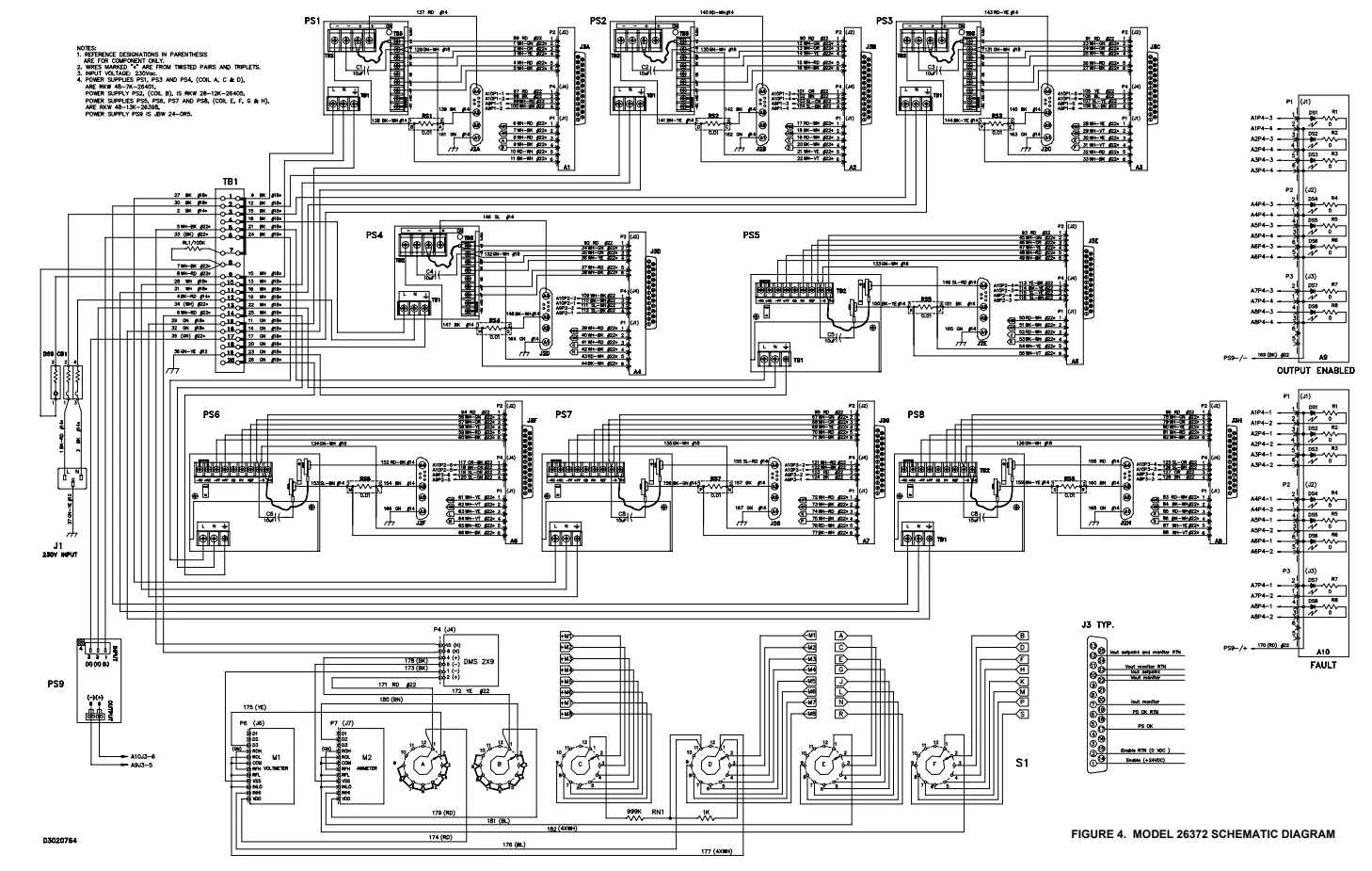 KEPCO 26372 Eight Output Power Assembly - PARTS LIST 2