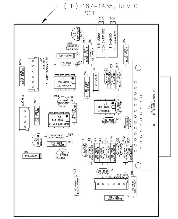 KEPCO 26372 Eight Output Power Assembly - PARTS LIST