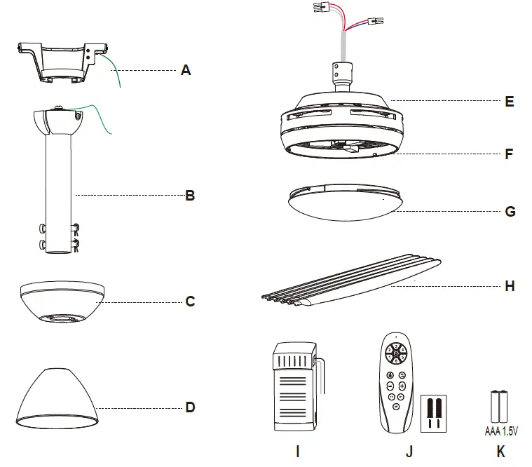 YUHAO-1103-Ceiling-Fan-FIG-4