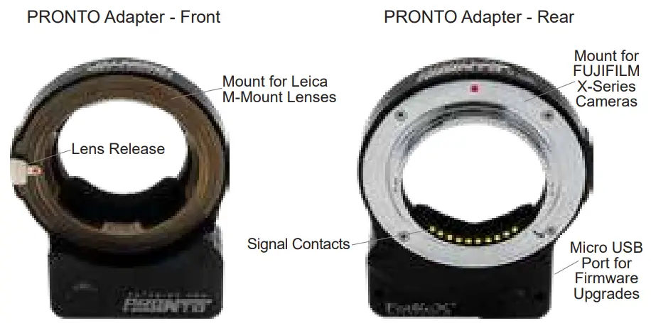 FOTODIOX LM FXRF PRN Autofocus Lens Mount Adapter - Components