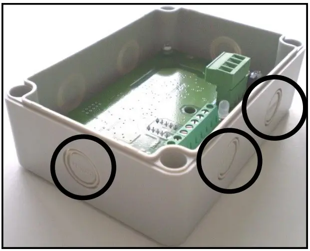 Breakable holes for cable entry