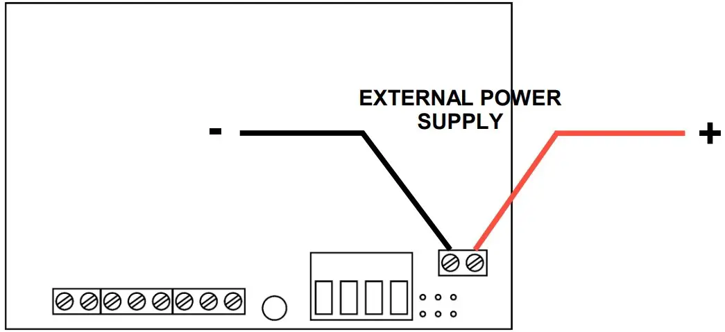 External power supply connection