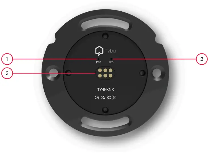 Tyba TY B KNX Bus Connector KNX - Physical Details Front