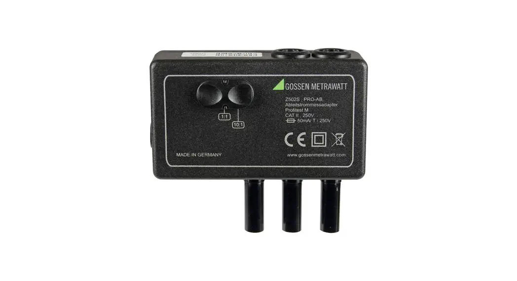 Gossen Metrawatt Z502s Pro-ab Leakage Current Measuring Adapter Instruction Manual