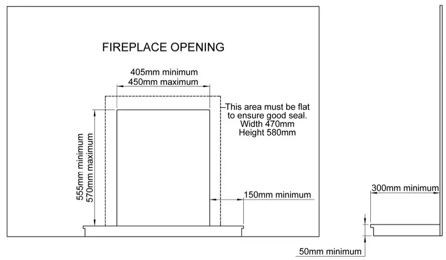 bemodern BM-05XXX1 Full Depth HE Gas Fire - Diogram